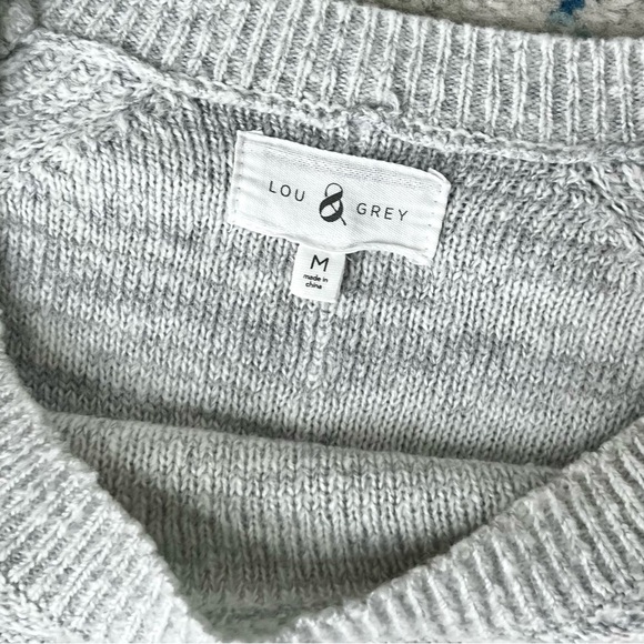 Lou & Grey Light Gray Tunic High-Low Sweater Size M - Picture 6 of 7